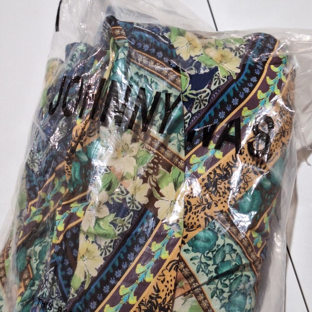 Johnny Was Riviera Tiered Pants Women's 3X Bohemian Hippie California Floral - Picture 7 of 12